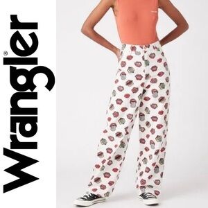 NWT Wrangler Barrel 652 Trouser Jeans Read My Lips Rolling Stones